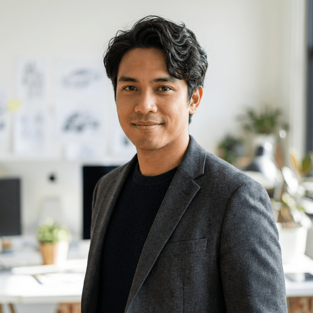James R. in a casual office setting